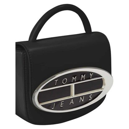 Black - Lifestyle - Tommy Jeans Oval Logo 0.75L Crossbody Bag