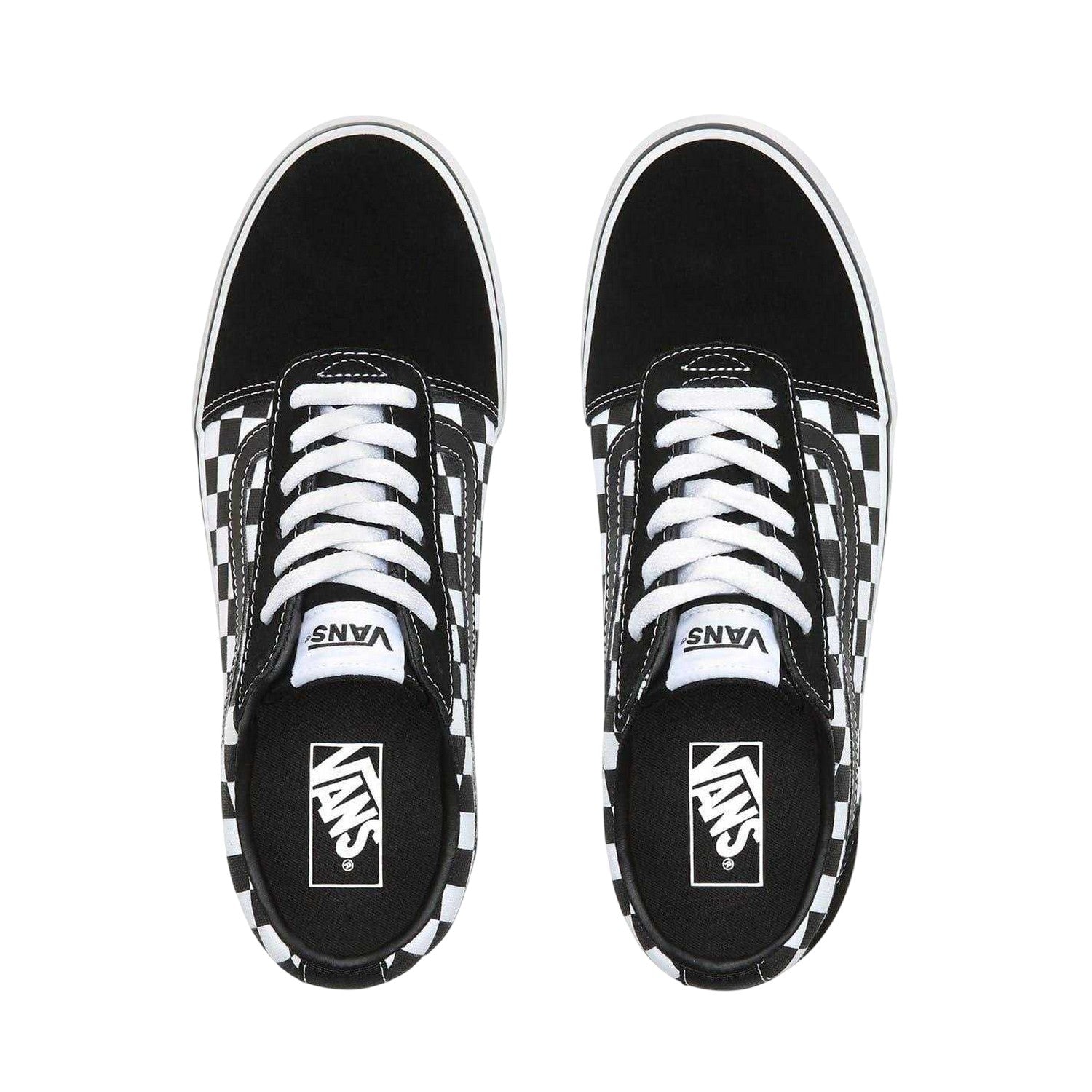 Black-White - Lifestyle - Vans Mens Ward Suede Trainers