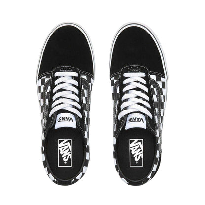 Black-White - Lifestyle - Vans Mens Ward Suede Trainers