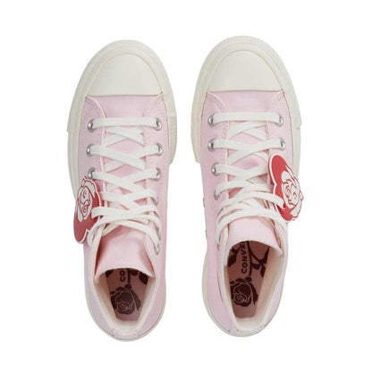 Berry - Side - Converse Womens-Ladies All Star Canvas Platform High Top Trainers