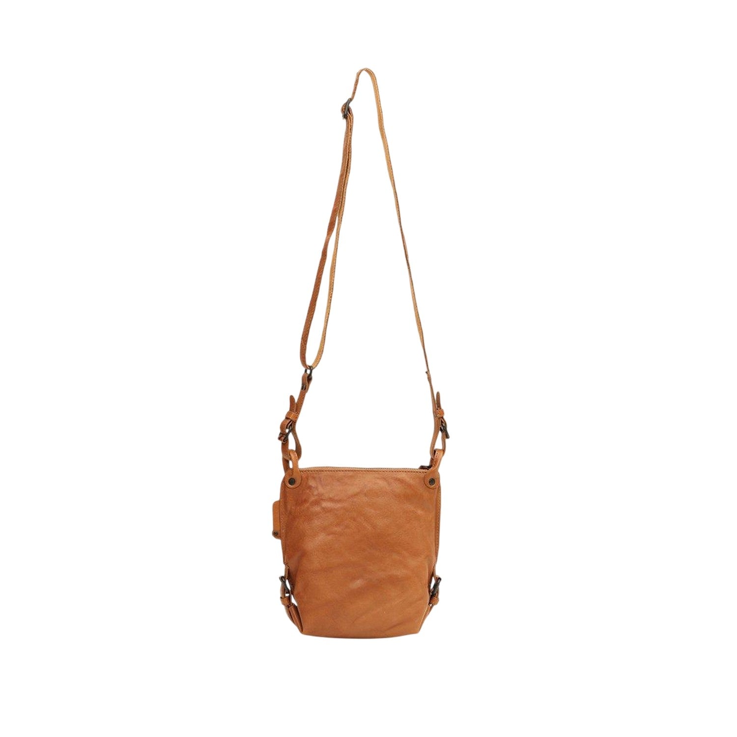 Caramel - Back - Aunts & Uncles Mrs. Chocolate Cookie Leather Crossbody Bag