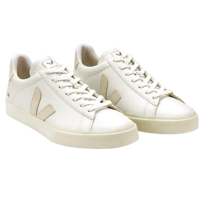 White-Natural - Lifestyle - Veja Womens-Ladies Campo Leather Trainers