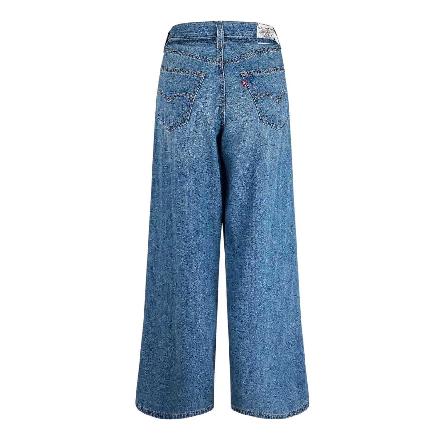 Linen - Back - Levis Womens-Ladies Wide Leg Relaxed Fit Jeans