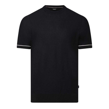 Dark Blue - Front - Boss Mens Jianfranco Plain T-Shirt