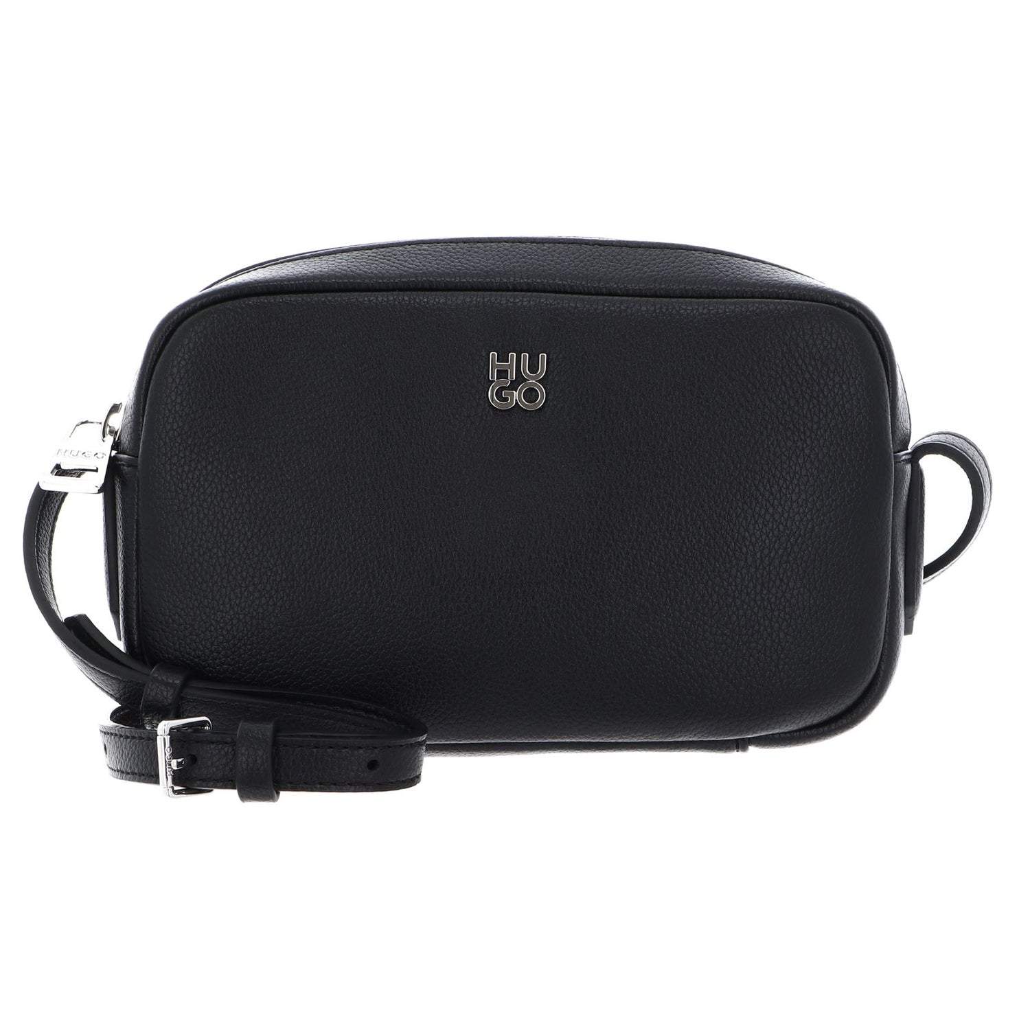 Black - Front - Hugo Chris 2.0 Leather Crossbody Bag