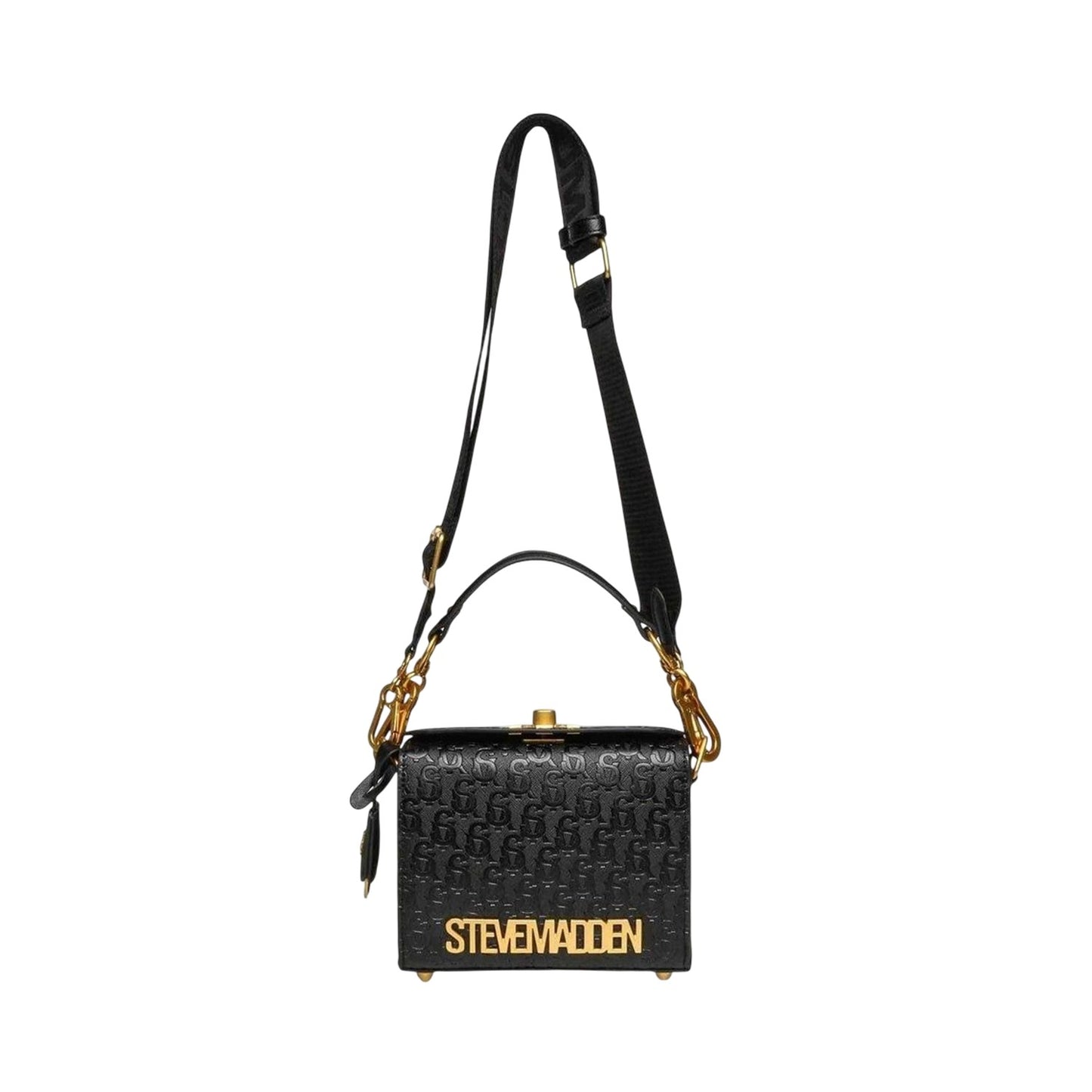 Black-Gold Print - Front - Steve Madden Bnoya Monogram Crossbody Bag