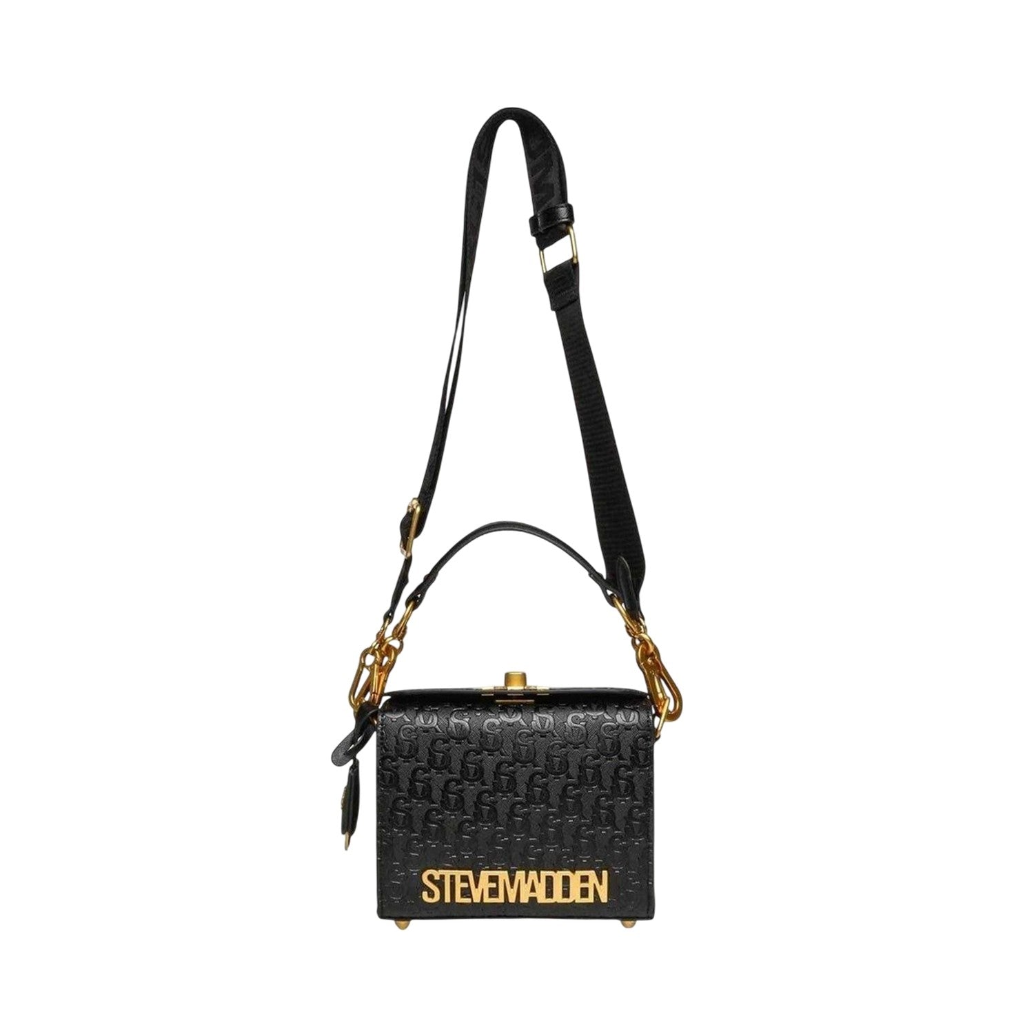 Black-Gold Print - Front - Steve Madden Bnoya Monogram Crossbody Bag