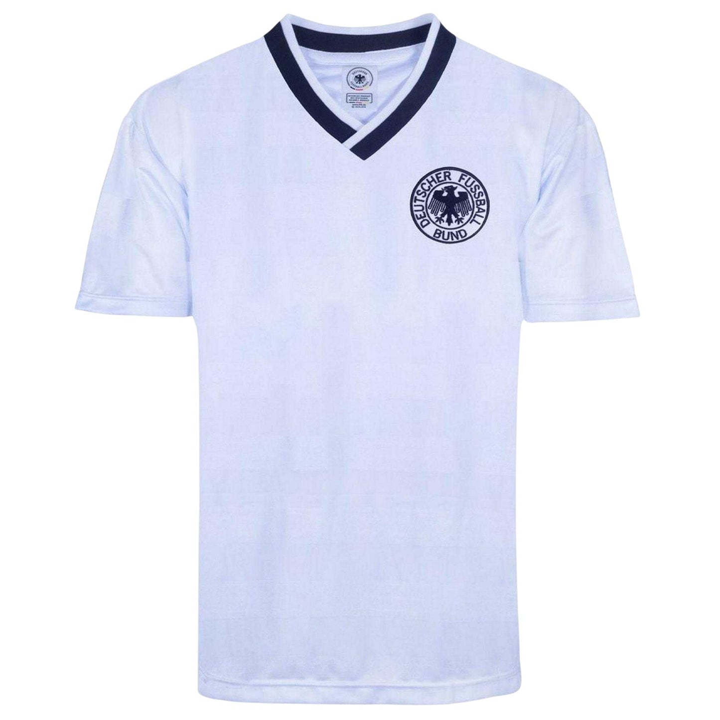 White-Black - Front - Score Draw Mens 1984 Germany Regular Football Shirt