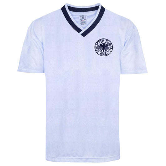 White-Black - Front - Score Draw Mens 1984 Germany Regular Football Shirt