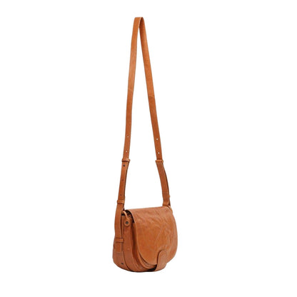 Caramel - Lifestyle - Aunts & Uncles Crescent Shaped Leather Crossbody Bag