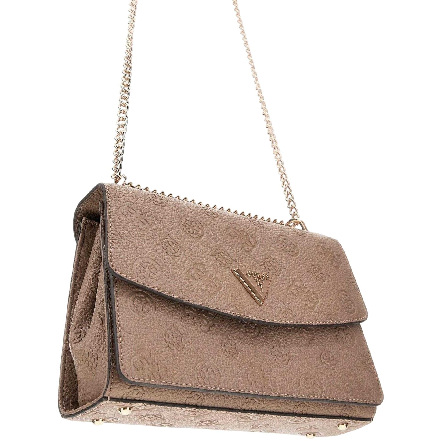 Dark Taupe Print - Lifestyle - Guess Womens-Ladies Cresidia Logo Crossbody Bag