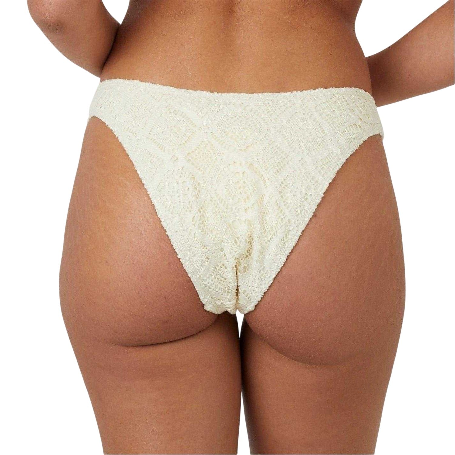 Yellow - Back - Brave Soul Womens-Ladies Crochet Bikini Bottoms