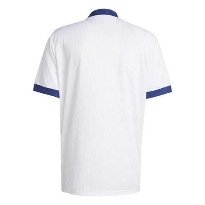 White - Back - Adidas Mens France FFR Short-Sleeved Rugby Shirt