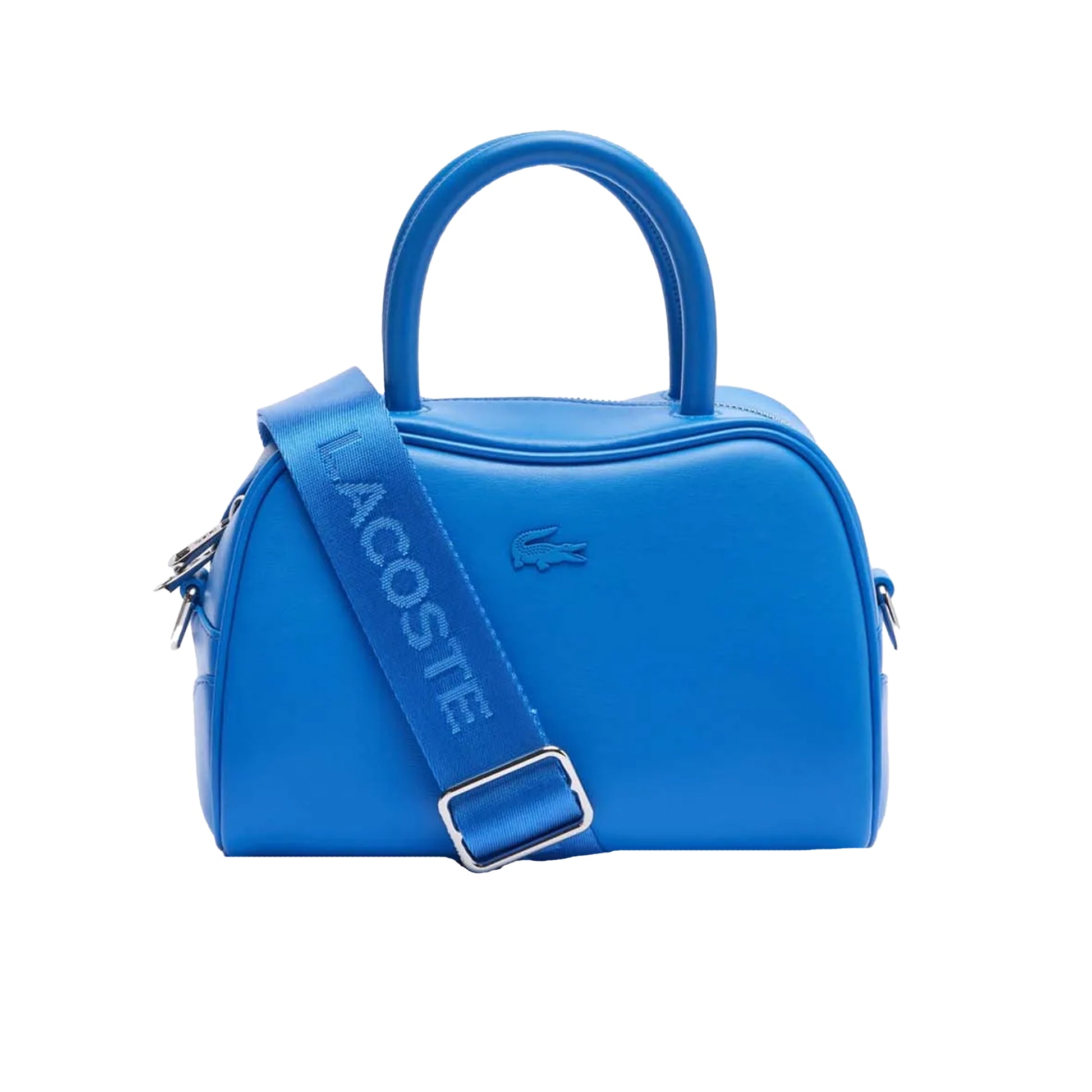 Blue - Front - Lacoste Lora Logo Cowhide Leather Purse