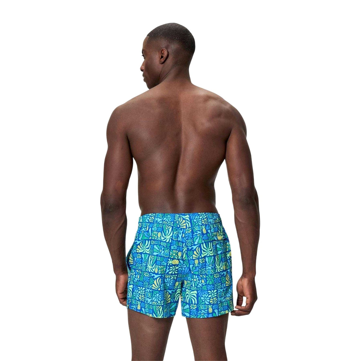 Sapphire Blue - Side - Speedo Mens Redondo Edge Volley Swimming Swim Shorts