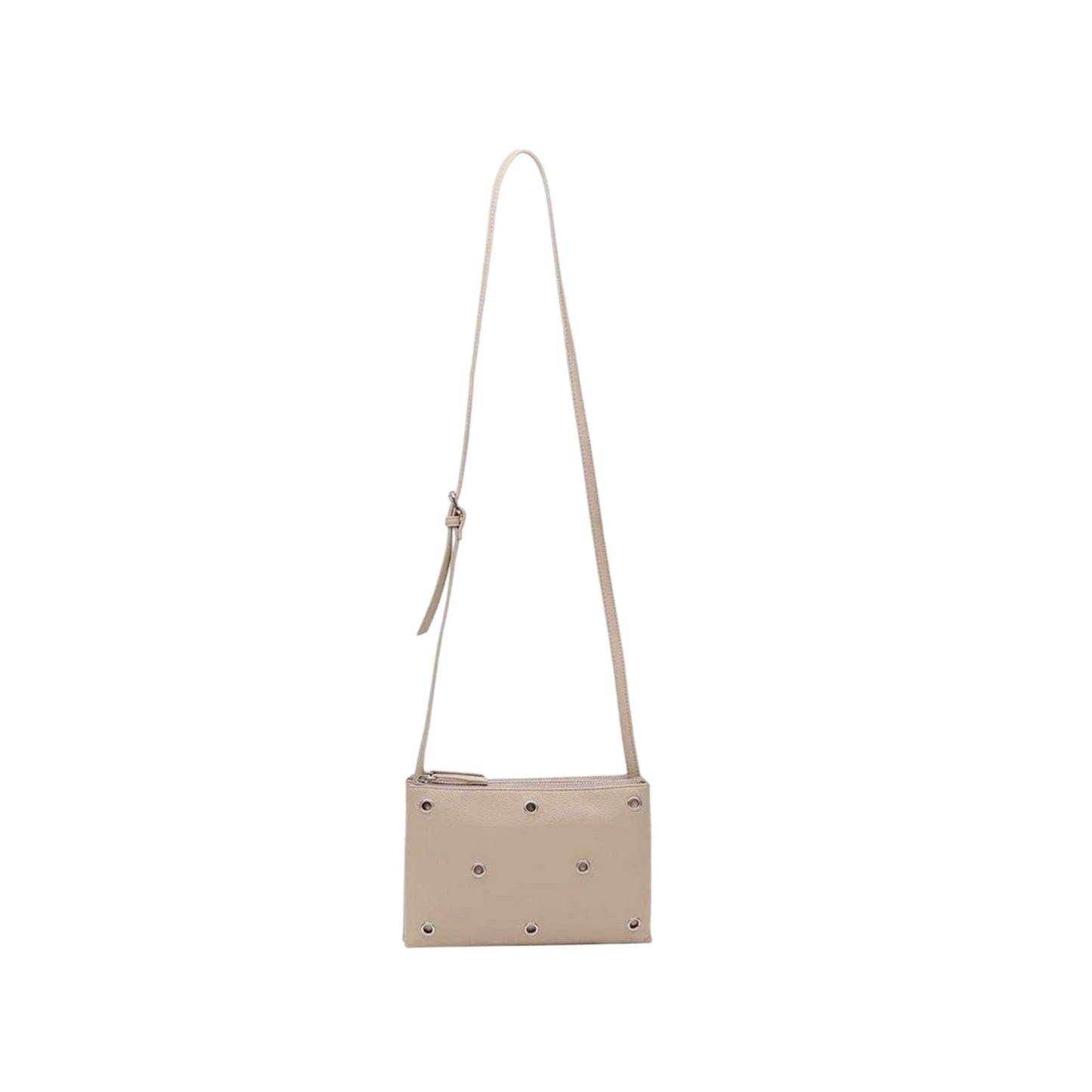 Beige - Front - Firetrap Eyelets Faux Leather Crossbody Bag
