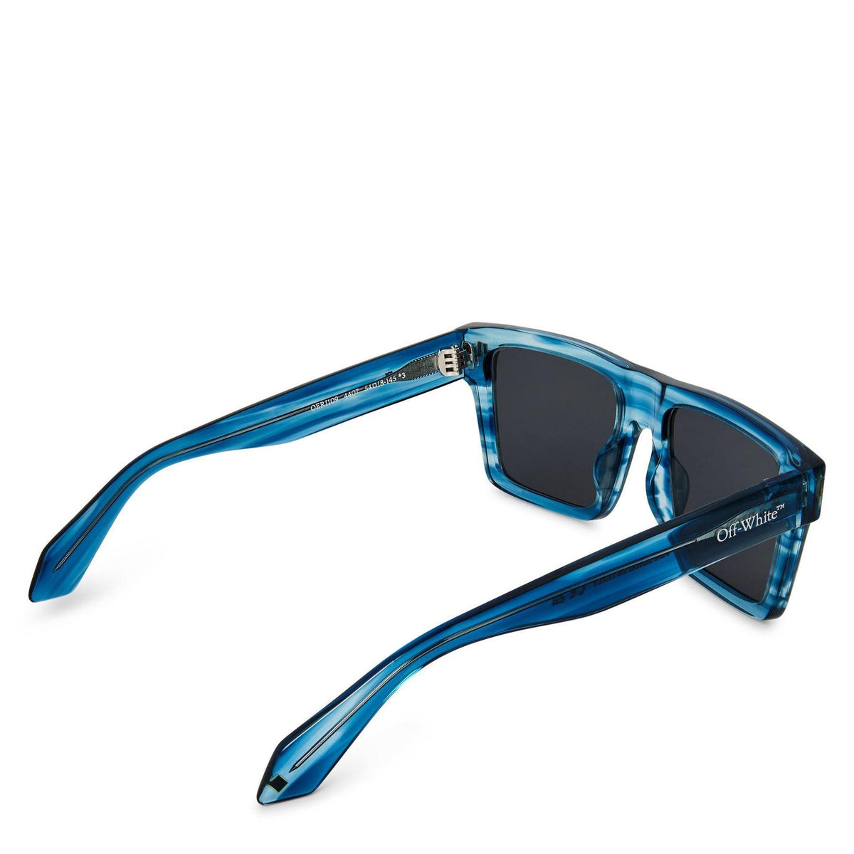 Blue-Dark Grey - Back - Off White Unisex Adult Lawton Square Frame Sunglasses