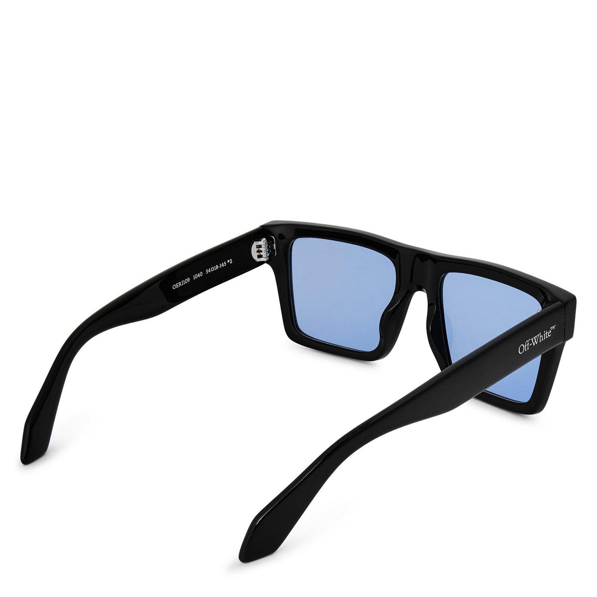 Black-Blue - Back - Off White Unisex Adult Lawton Square Frame Sunglasses