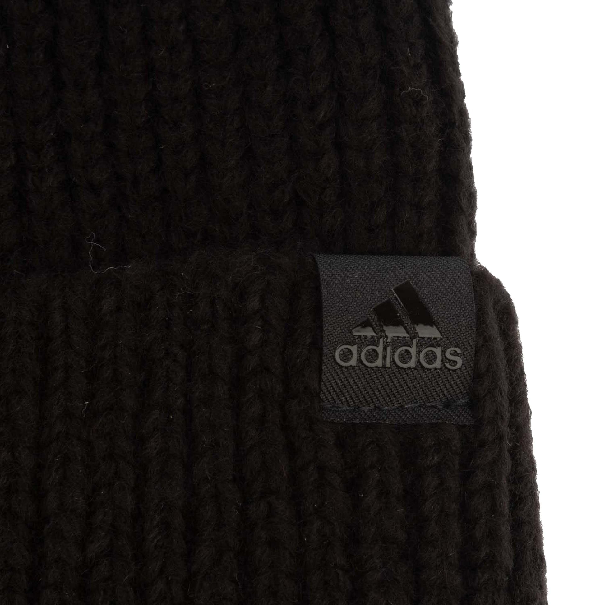 Black - Side - Adidas Mens Turned Up Cuff Beanie