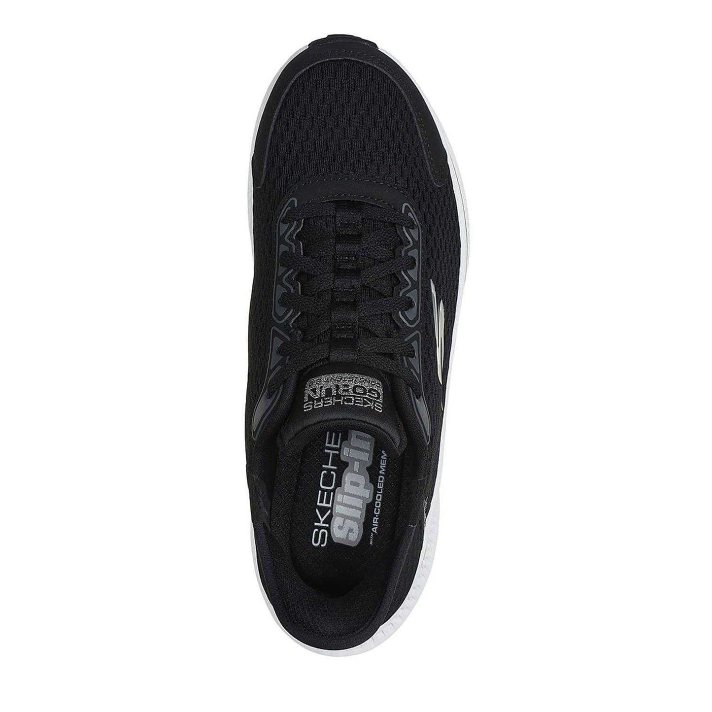 Black - Side - Skechers Womens-Ladies Go Run Consistent Slip-In Workout Flat Shoes