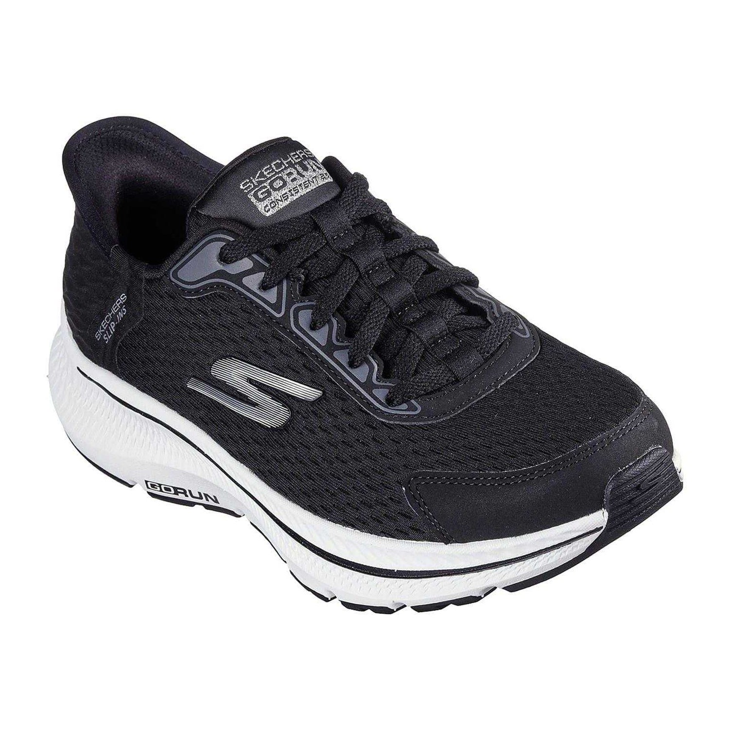 Black - Pack Shot - Skechers Womens-Ladies Go Run Consistent Slip-In Workout Flat Shoes
