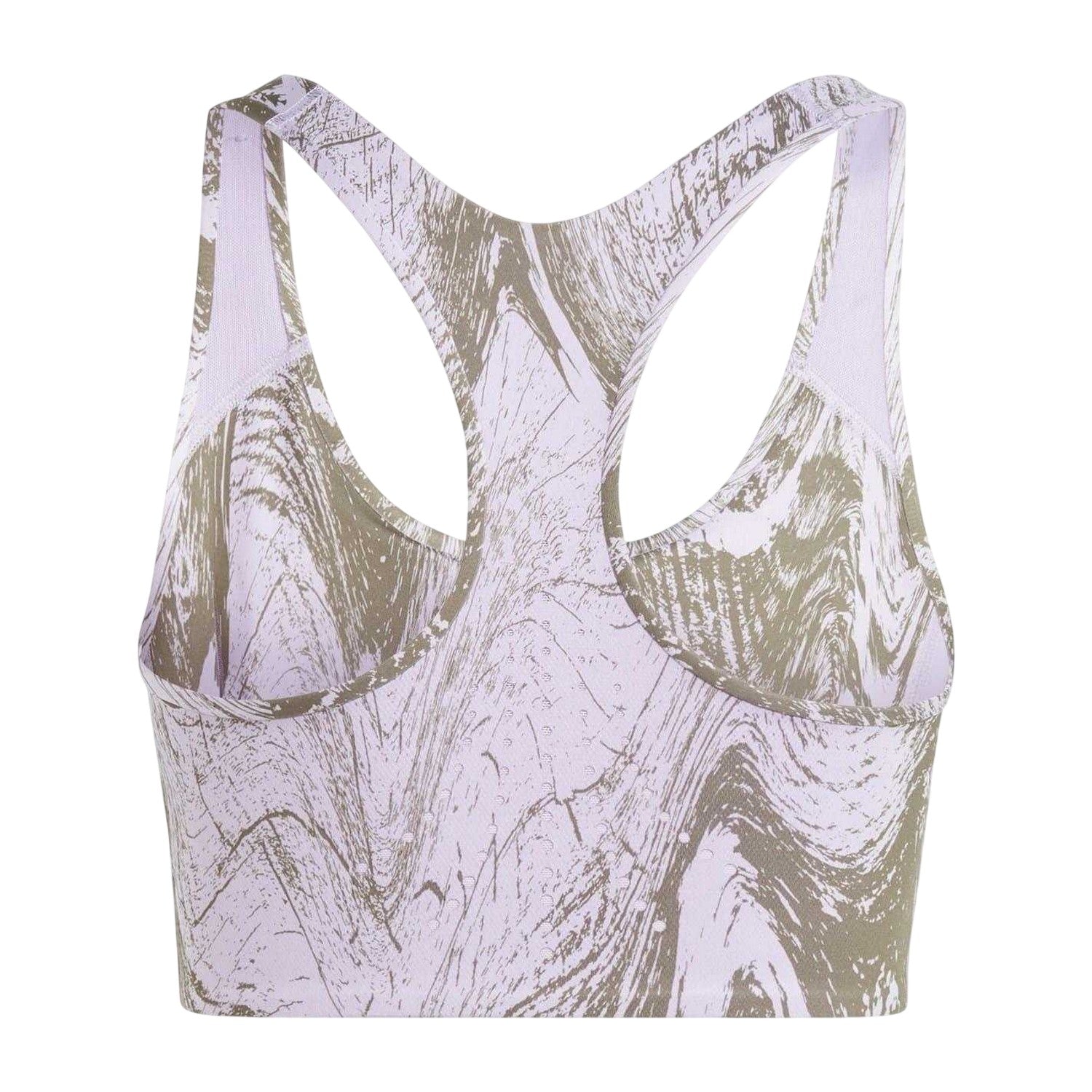 Purple-Olive - Back - Adidas Womens-Ladies Scoop Neck Regular Workout Sports Bra