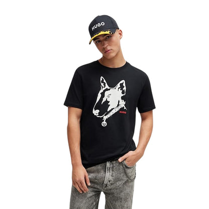 Black - Side - Hugo Unisex Adult Dog T-Shirt