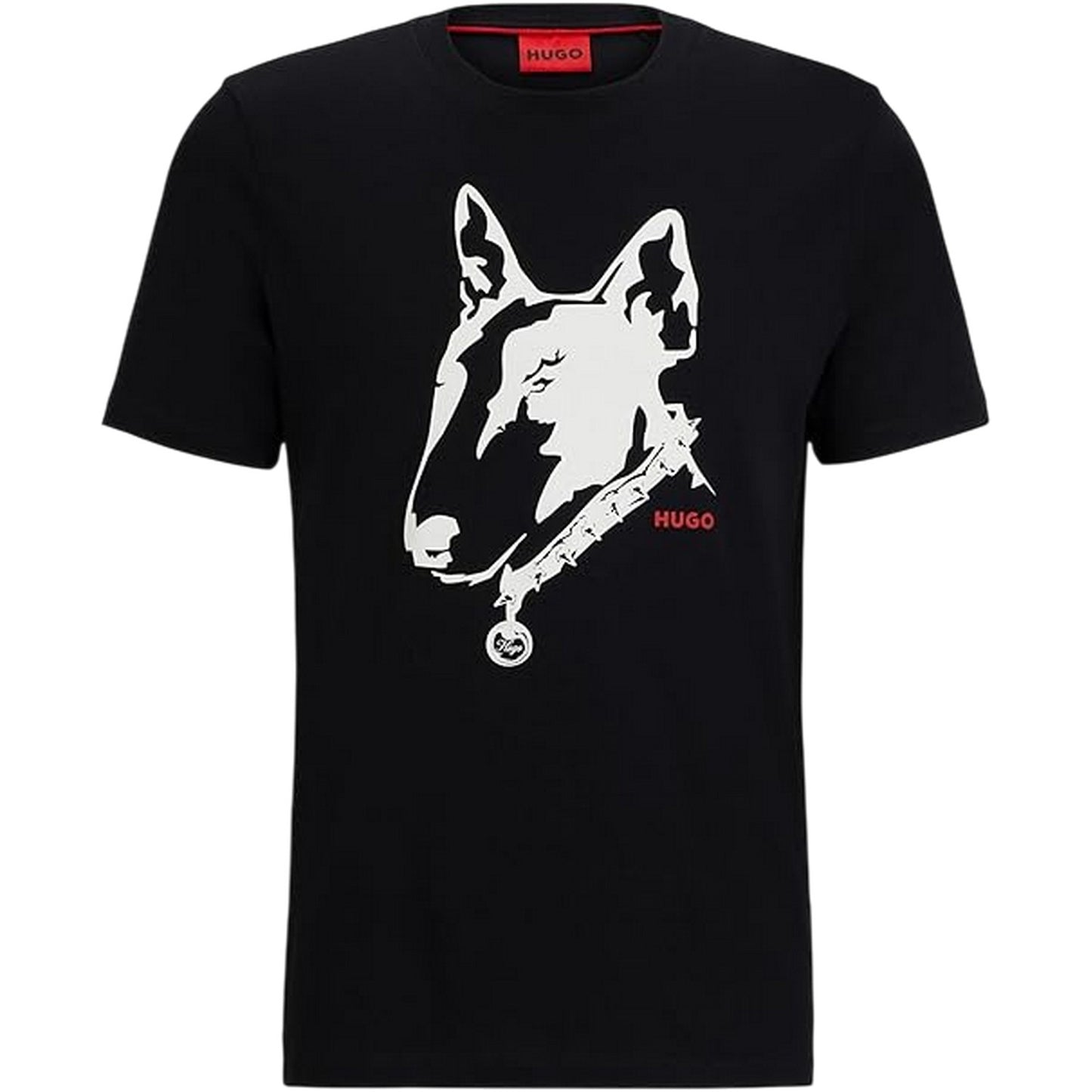 Black - Front - Hugo Unisex Adult Dog T-Shirt