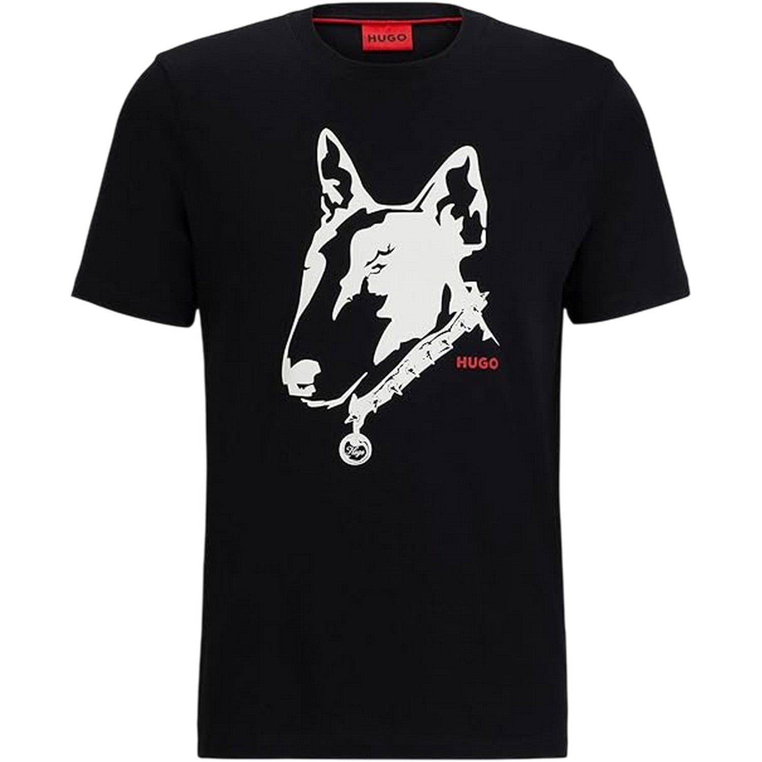 Black - Front - Hugo Unisex Adult Dog T-Shirt