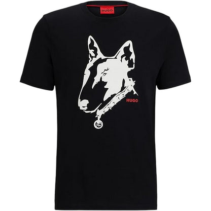 Black - Front - Hugo Unisex Adult Dog T-Shirt