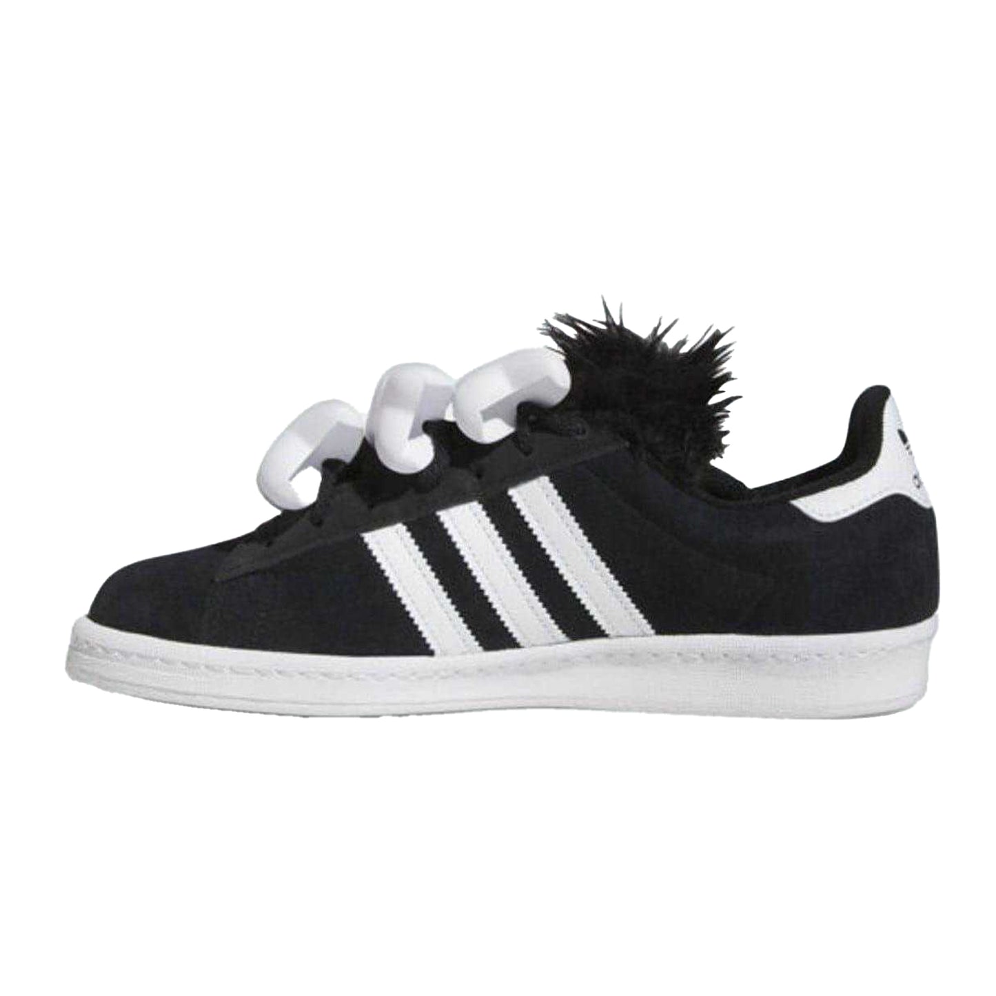 Black - Back - Adidas Mens Campus 80s Bones Suede Trainers