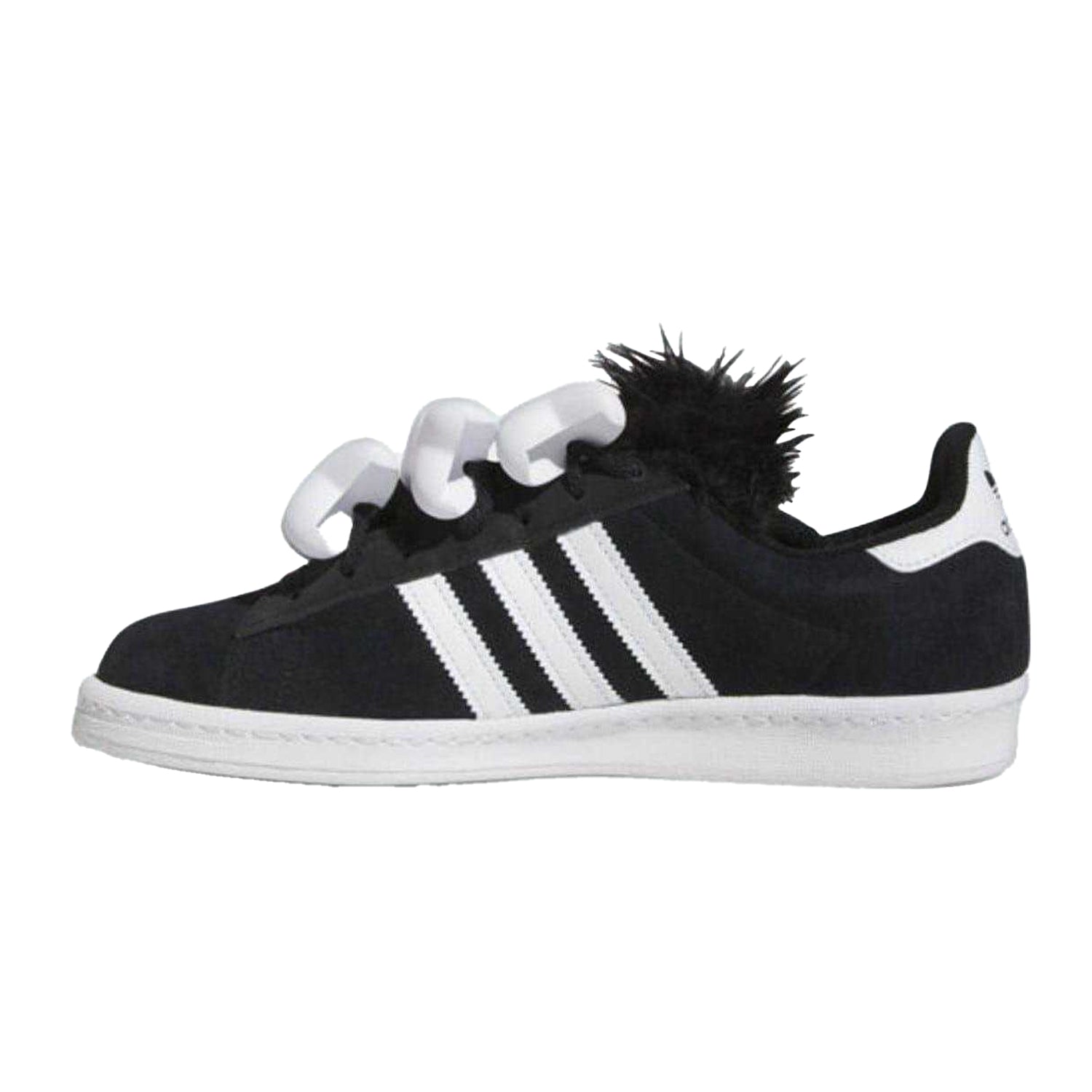 Black - Back - Adidas Mens Campus 80s Bones Suede Trainers