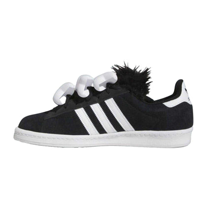 Black - Back - Adidas Mens Campus 80s Bones Suede Trainers