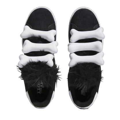 Black - Side - Adidas Mens Campus 80s Bones Suede Trainers