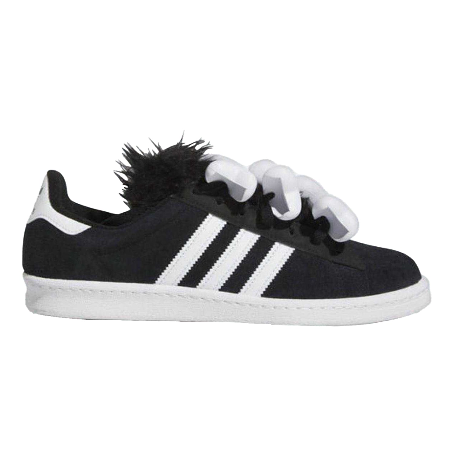 Black - Front - Adidas Mens Campus 80s Bones Suede Trainers