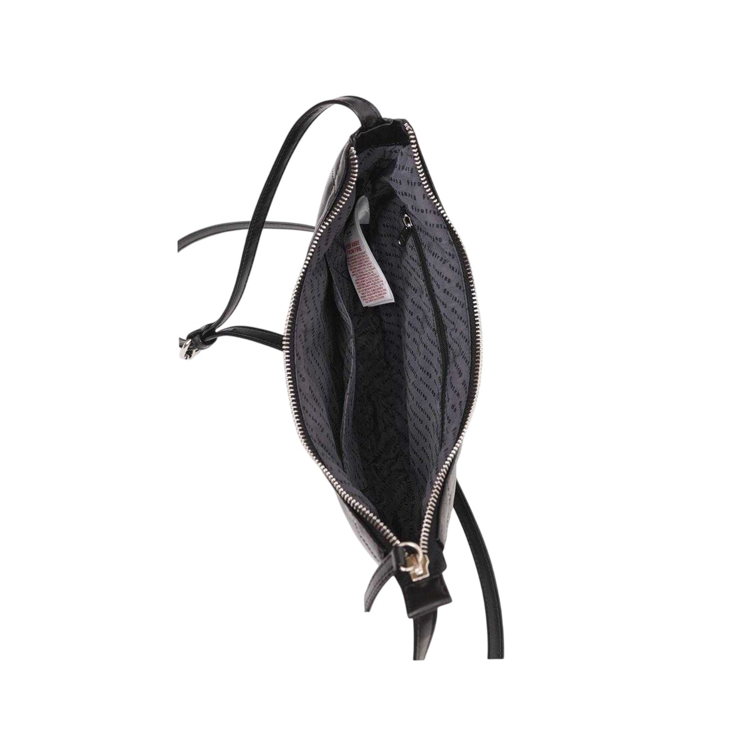 Black - Back - Firetrap Quilted Faux Leather Crossbody Bag