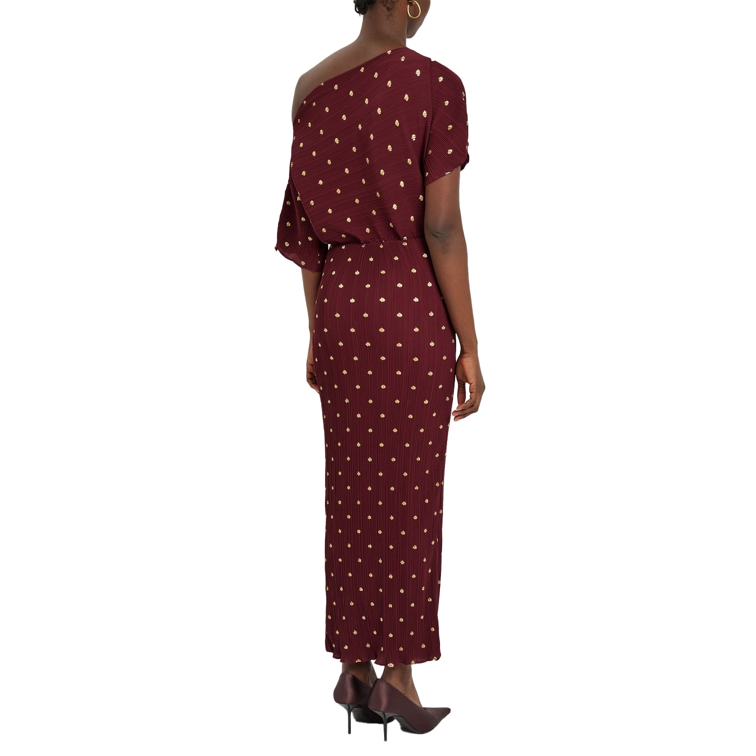 Burgundy - Back - Never Fully Dressed Womens-Ladies Tilly Maxi Dress