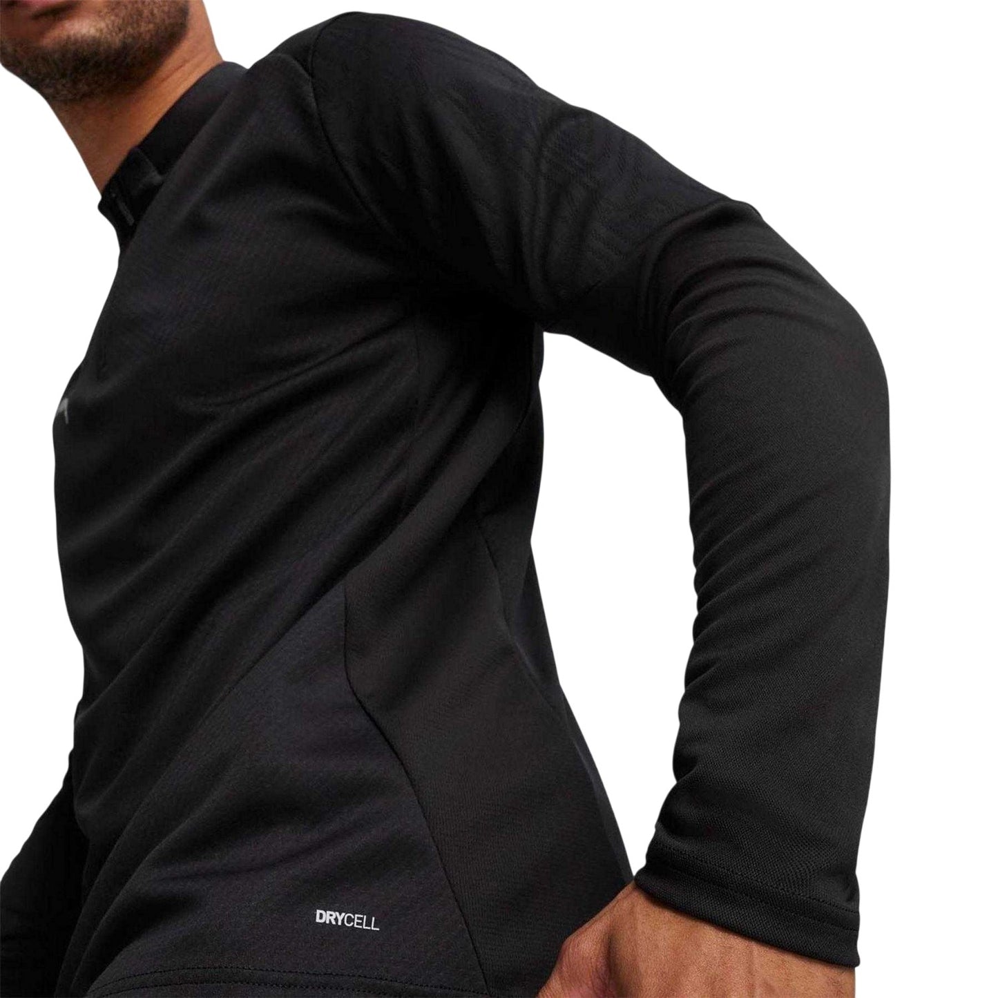 Black - Side - Puma Mens Quarter Zip Track Top