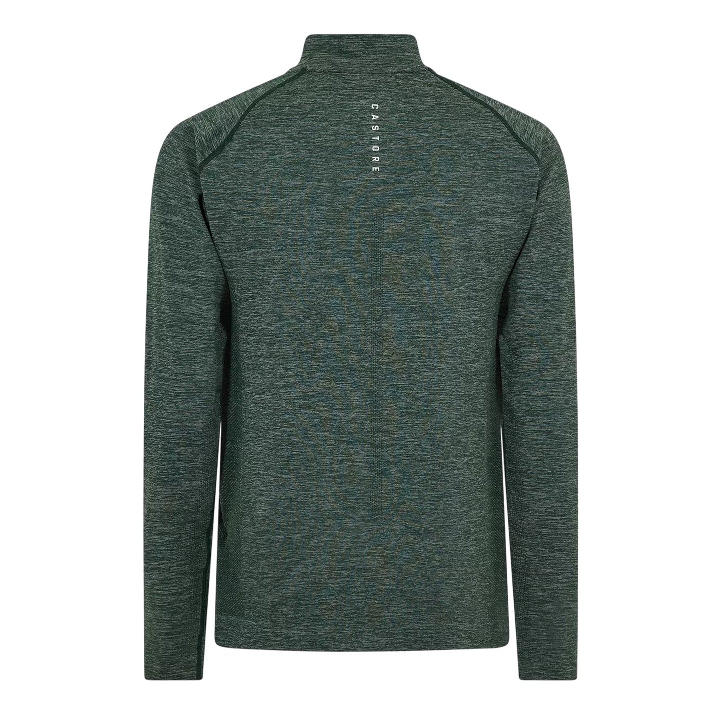 Pine-Grey - Back - Castore Mens Body Mapped Quarter Zip Fleece Top