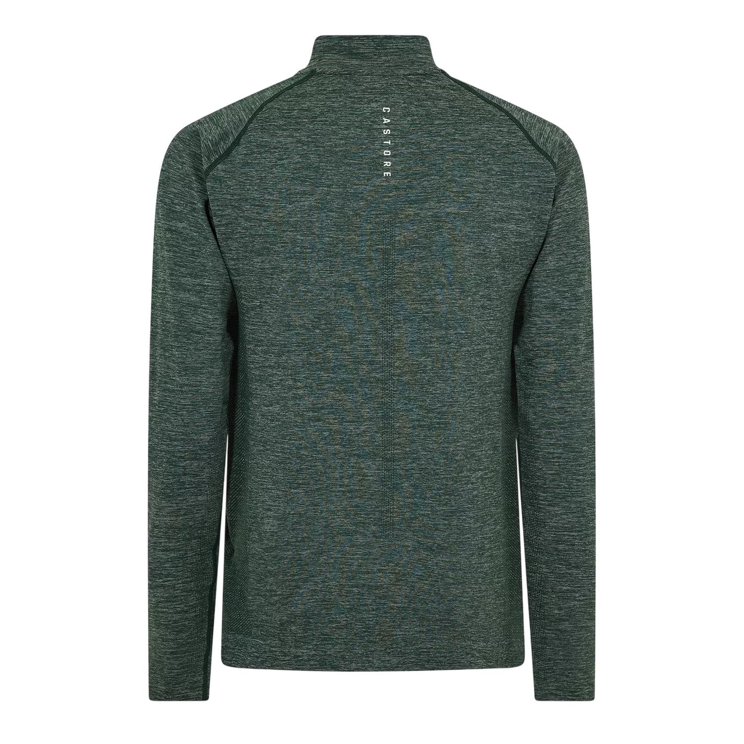 Pine-Grey - Back - Castore Mens Body Mapped Quarter Zip Fleece Top