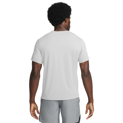 Grey Fog - Back - Nike Mens Miler Swoosh Reflective Detail T-Shirt