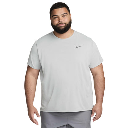 Grey Fog - Side - Nike Mens Miler Swoosh Reflective Detail T-Shirt