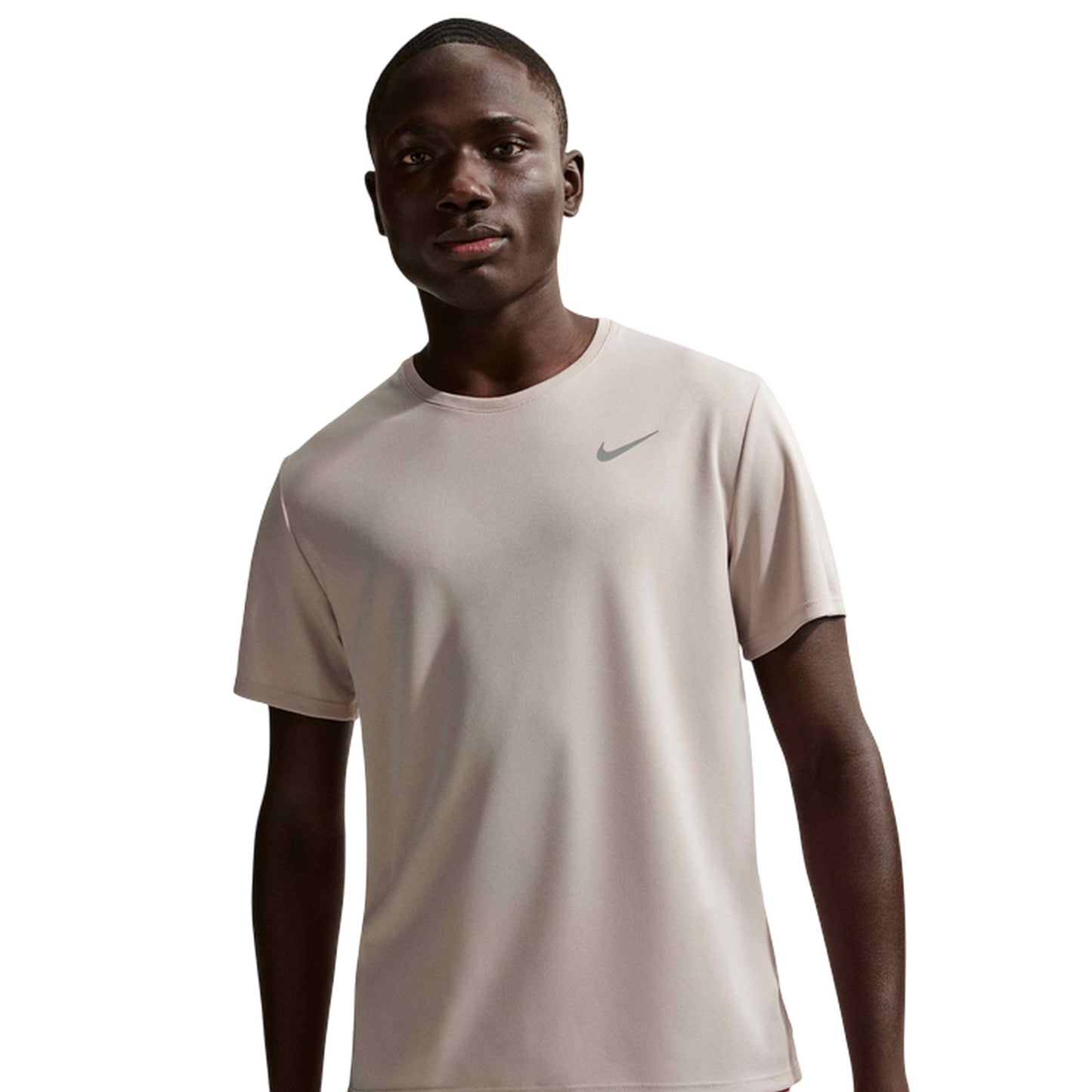 Moon - Front - Nike Mens Miler Swoosh Reflective Detail T-Shirt