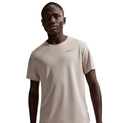 Moon - Front - Nike Mens Miler Swoosh Reflective Detail T-Shirt