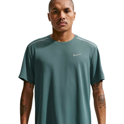 Slate Grey - Front - Nike Mens Miler Swoosh Reflective Detail T-Shirt
