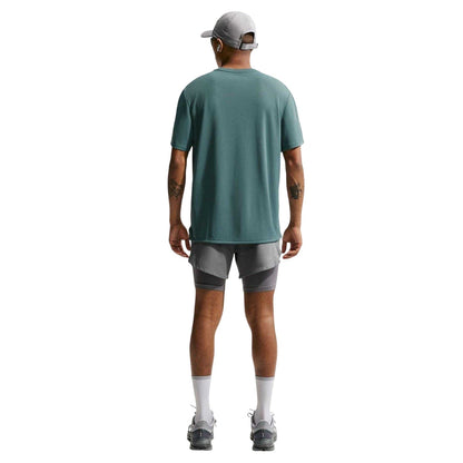 Slate Grey - Back - Nike Mens Miler Swoosh Reflective Detail T-Shirt