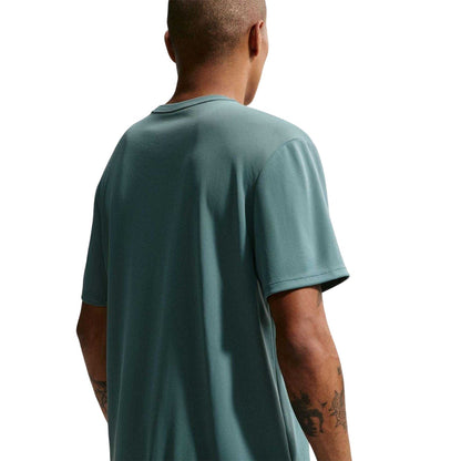 Slate Grey - Side - Nike Mens Miler Swoosh Reflective Detail T-Shirt