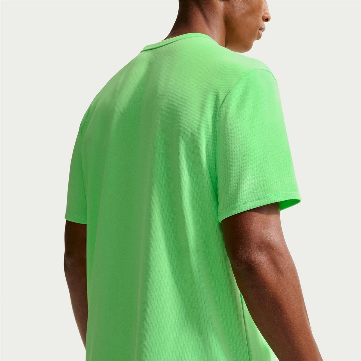 Green-Silver - Back - Nike Mens Miler Swoosh Reflective Detail T-Shirt