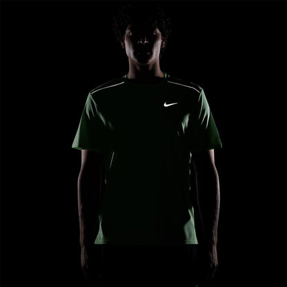 Green-Silver - Lifestyle - Nike Mens Miler Swoosh Reflective Detail T-Shirt