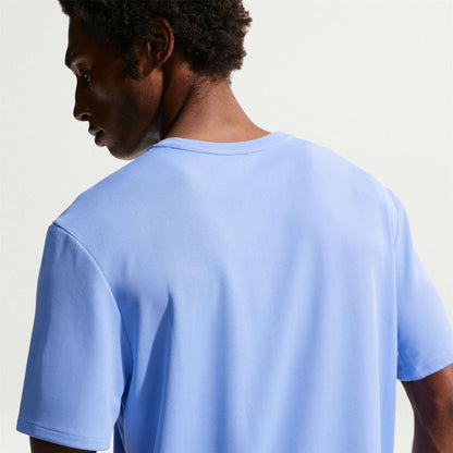 Light Blue - Back - Nike Mens Miler Swoosh Reflective Detail T-Shirt